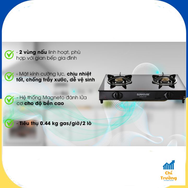 [BẾP GAS ĐÔI] Sunhouse SHB 201MT