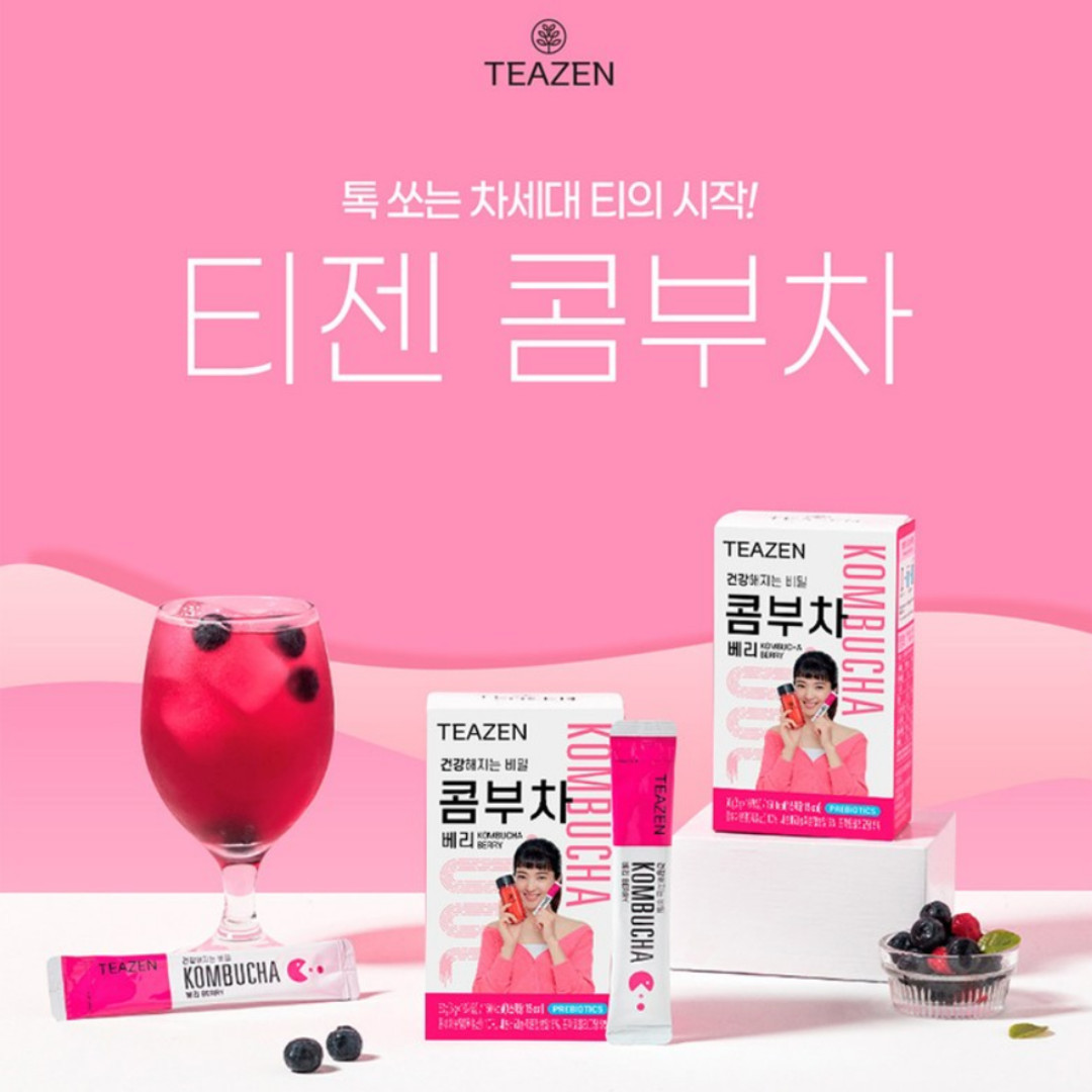 Trà Kombucha Teazen nhập khẩu Hàn Quốc (10 gói) - 티젠콤부차