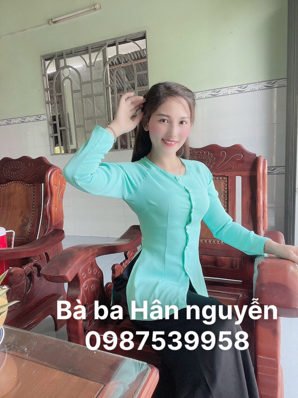 AÓ BÀ BA TRƠN CỔ TRÒN ( ÁO LẺ)