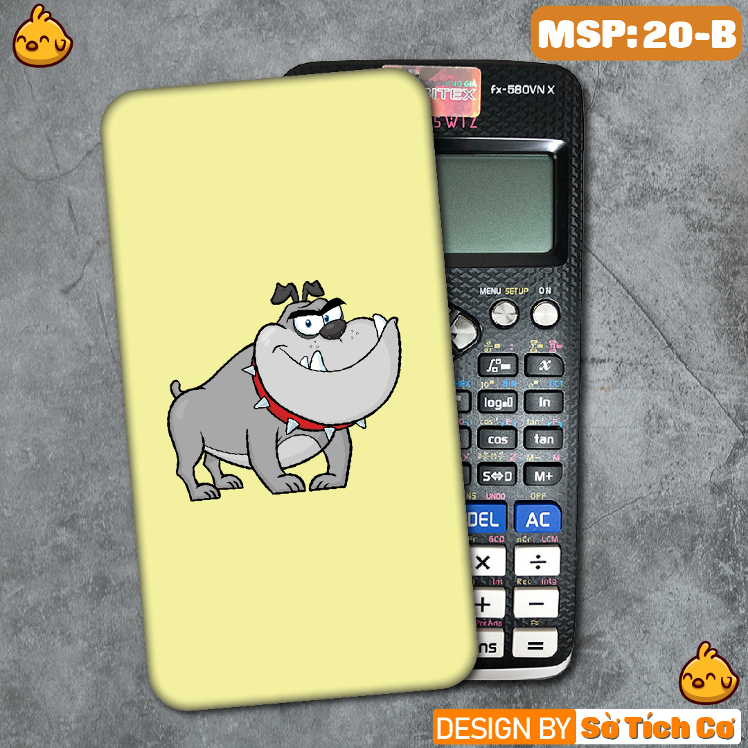 [HCM]Bộ Miếng dán Nắp + Lưng máy tính casio/vinacal FX500 FX570 FX580 - 570ES 570EX 680EX hình Cool Dog 2 MSP: MT20