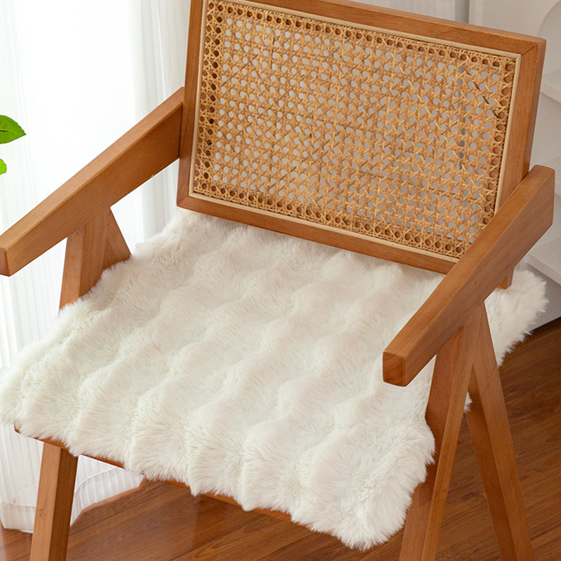 Cushion plush chair cushion in winter office sedentary fart cushion dining chair cushion stool cushion butt cushion chair cushion thickened.
