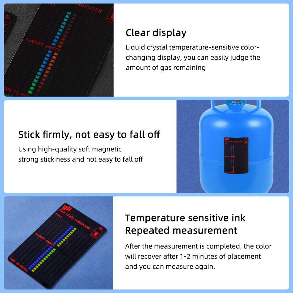 Propane Butane LPG Fuel Gas Tank Level Indicator Temperature