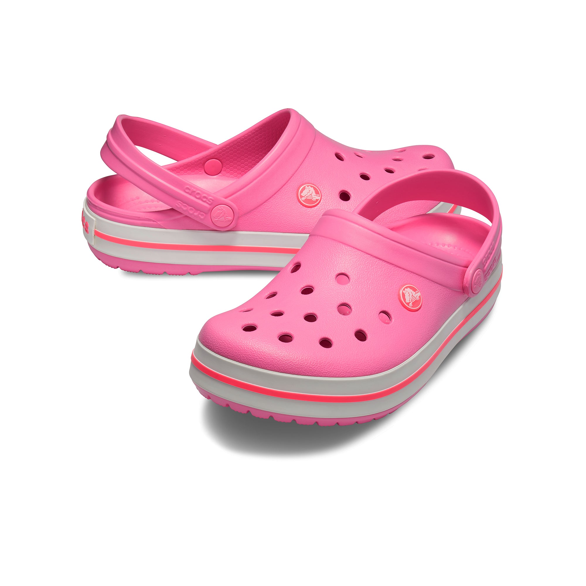 Giày Clog Unisex Crocs Crocband - Pink Lemonade/White