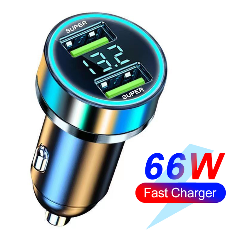 【Exclusive Offer】 250W PD Car Charger QC3.0 Charge One to Six Car Plug 5 Port Car Charger Flash Charge with Digital Display. 
