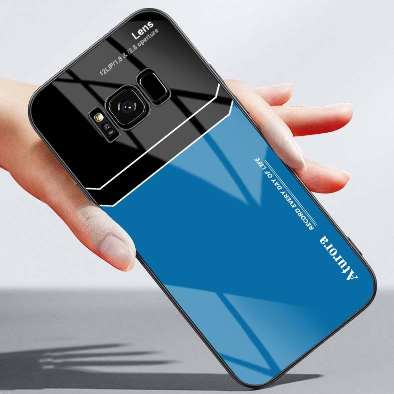 Ốp lưng samsung s8, s8+ mặt lưng kính cường lực sáng bóng