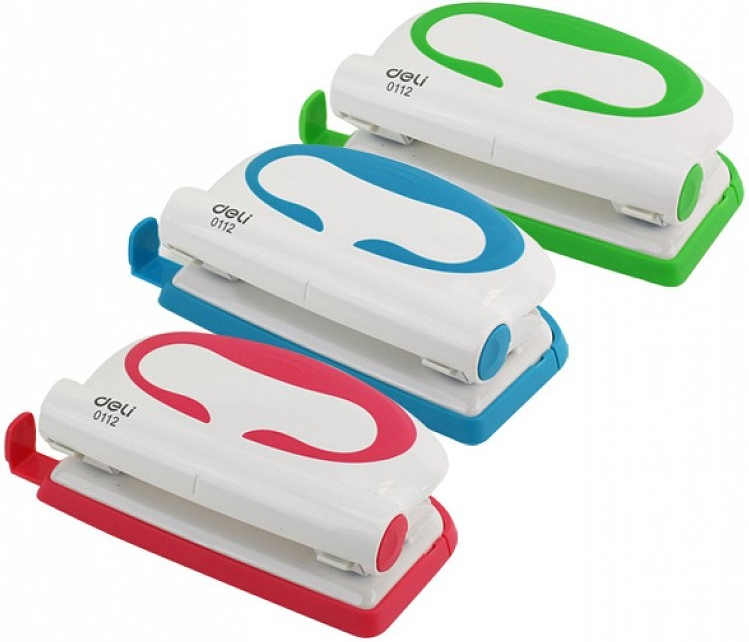 Máy đục lỗ - bấm lỗ 10 tờ deli e0112