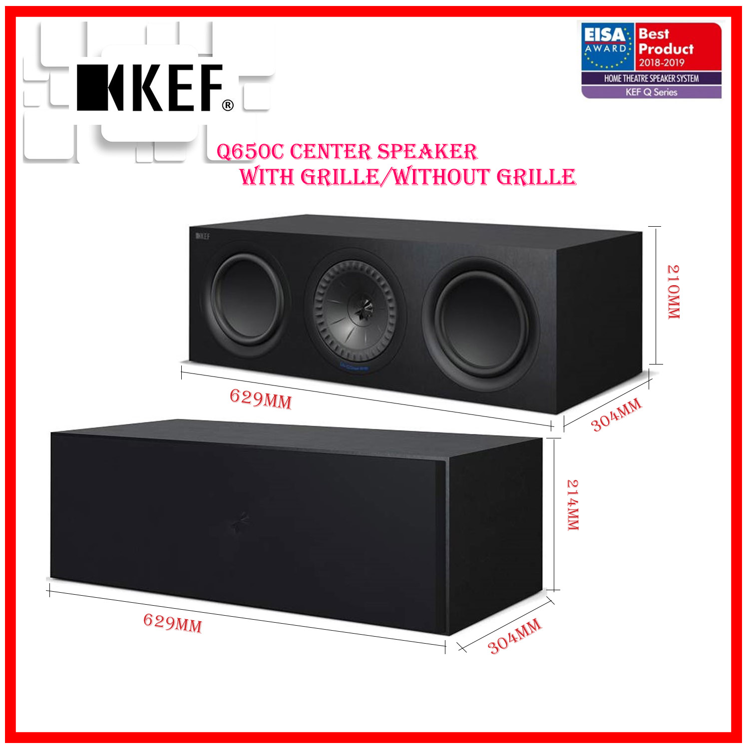 kef Q650c black｜Home Theater Kef Q650c KEF Q650c Center Channel