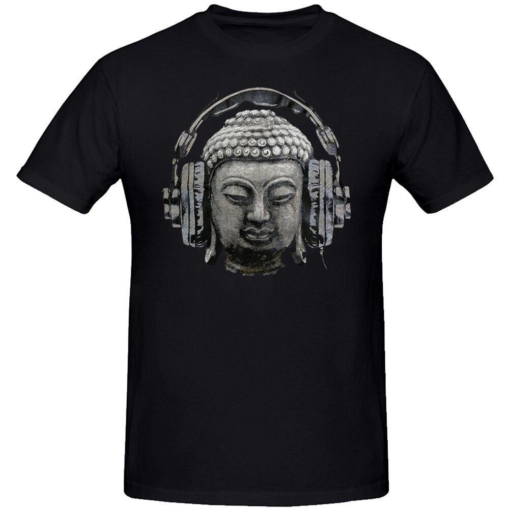 Buddha Buddhist Headphones Buddhism Art Mens Tshirt Tee New Hot Philosophy Tshirt Print Tshirt CottonSize:XS-4XL-6XL