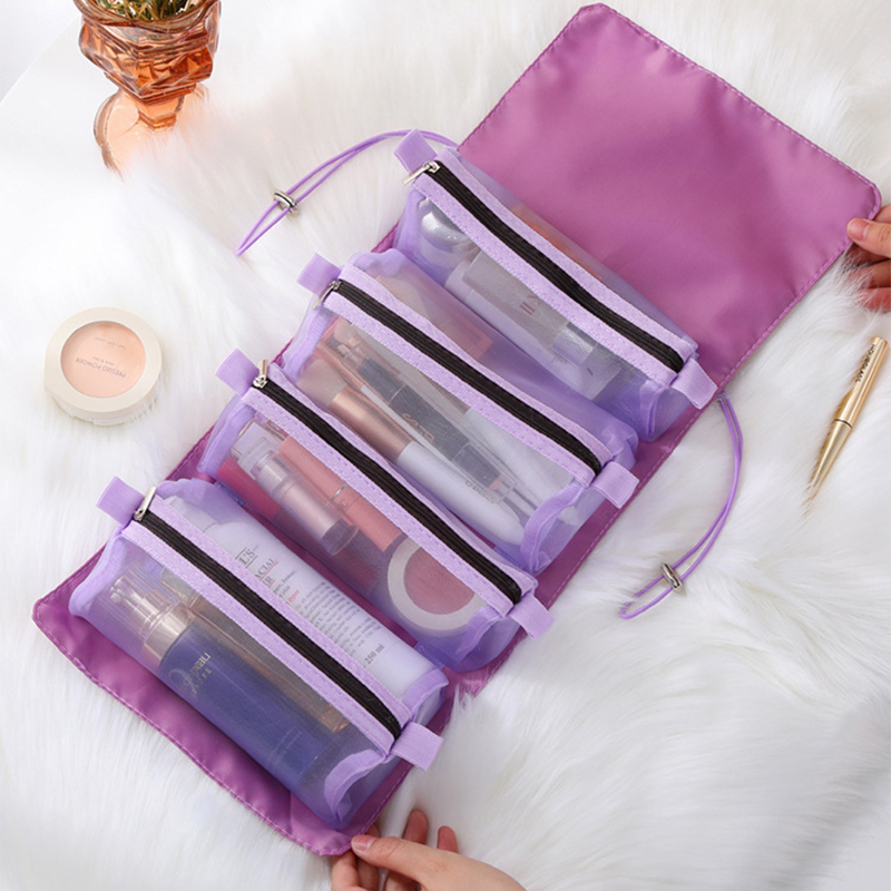 4 In 1 Detachable Folding Cosmetic Bag Portable Travel Toiletry Storage Bags Luolong.