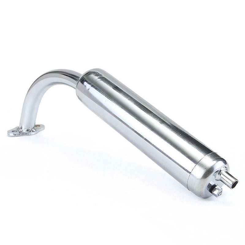 thumbnail image 2 of Muffler Exhaust Pipe + Clamp For 49cc 66cc 80cc 2-Stroke Motorized Bike 2 of 3