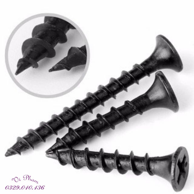 [Bịch 100g] Đinh vít đen dài 5cm bắn(bắt) thạch cao, đinh vít gỗ
