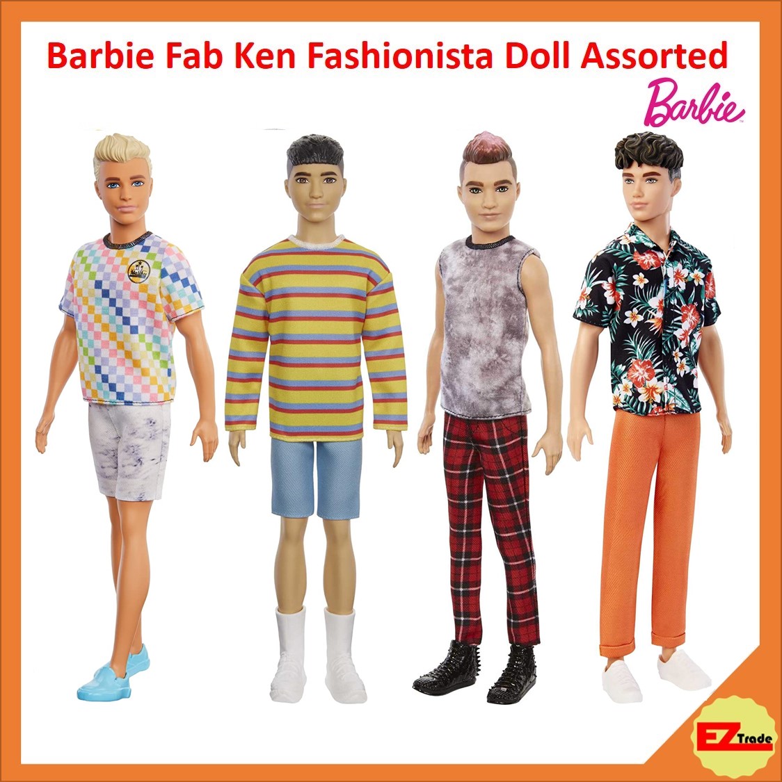【ken】 Mattel Barbie Fab Ken Fashionistas Doll Assorted DWK44 | Lazada