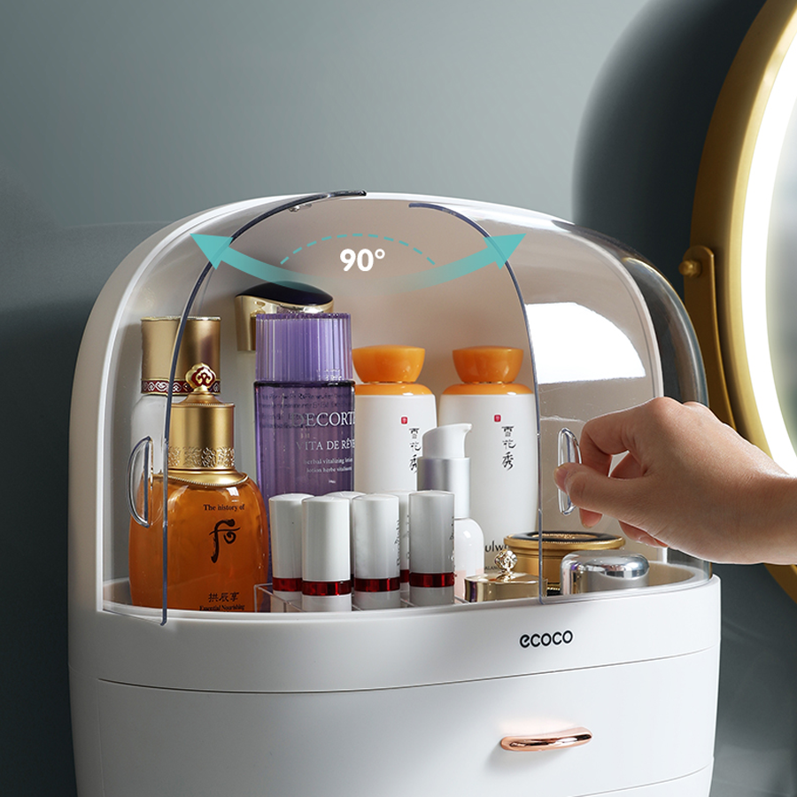 Tủ Đựng Mỹ Phẩm Để Bàn ECOCO 3 Ngăn Cao Cấp
