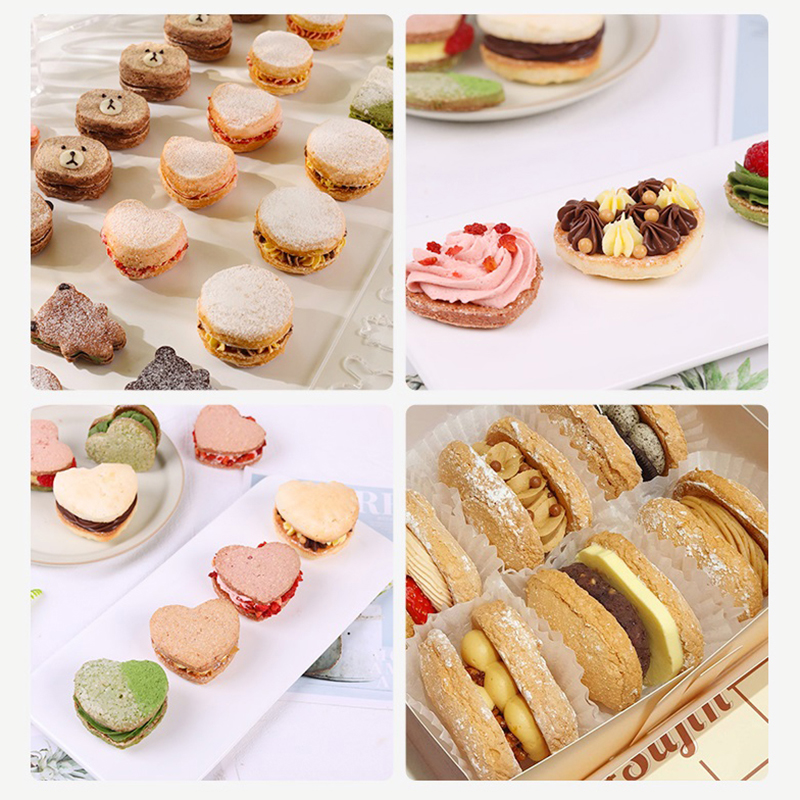 【Coral】💖【HOT SALE】🎈🎈 1Pcs Clear Polycarbonate Dacquoise Cake Mold Oval Round Shaped Dakovaz Macaron Mould Cake Decorating Tool Bakeware