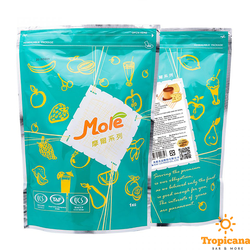 Bột bánh flan đủ vị (bột Pudding đủ vị) Mole Đài Loan - Bịch 1kg