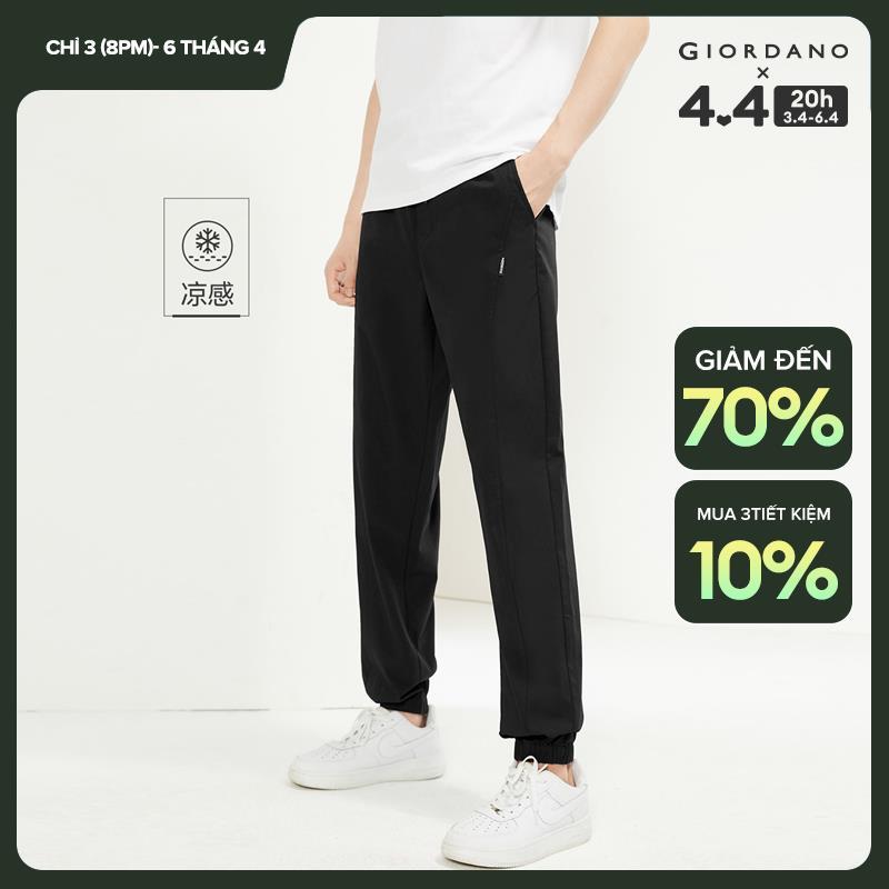 GIORDANO Quần Nam Lưng Thun Nhẹ Quần Màu Đơn Giản Cơ Bản Form-Fit Co Giãn Thời Trang Quần 01114065