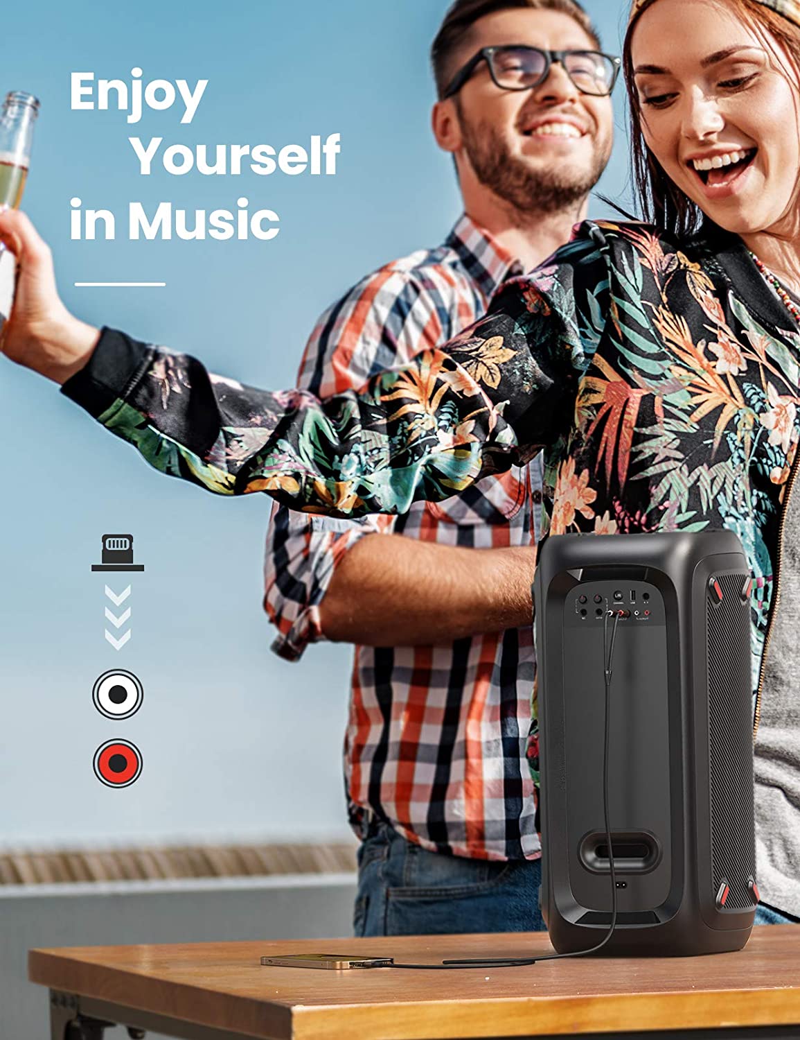 Dây cáp 2RCA sang Lightning dạng dù bện UGREEN AV166