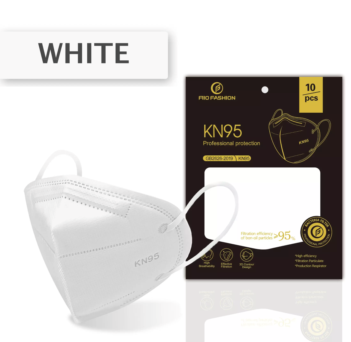 10PCS KN95 Mask Original White kn95 mask fda approved high quality face