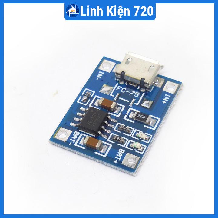Module sạc pin TP4056 1A Micro usb V1
