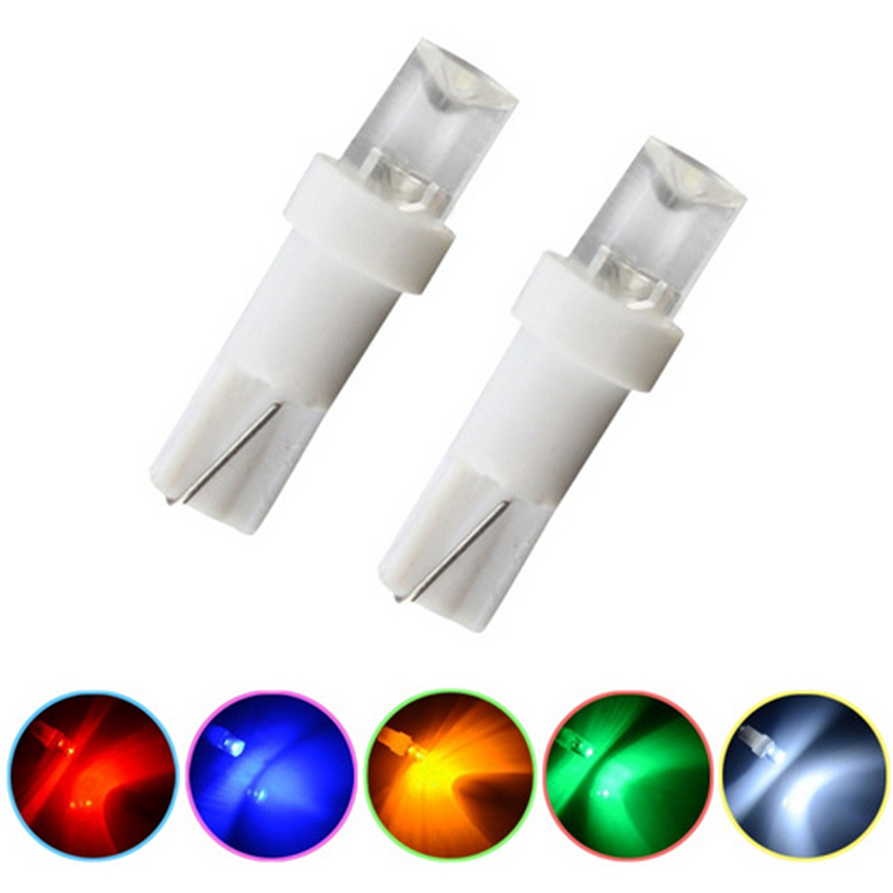 Calistouk  10 Cái Đèn LED Bảng Điều Khiển Xe Hơi T5 Bóng Đèn, Bảng Điều Khiển Đèn Ống Kính Lõm Bên Nêm Đồng Hồ Tốc Độ