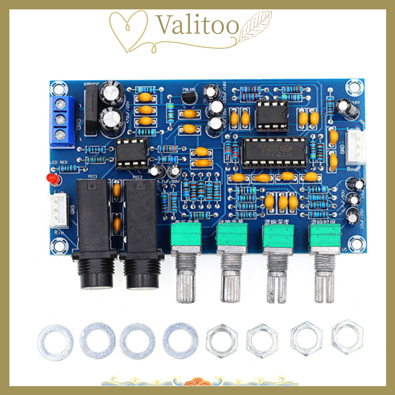 PT2399 Dual AC12V Digital Microphone Amplifier Board Karaoke Reverberation Board