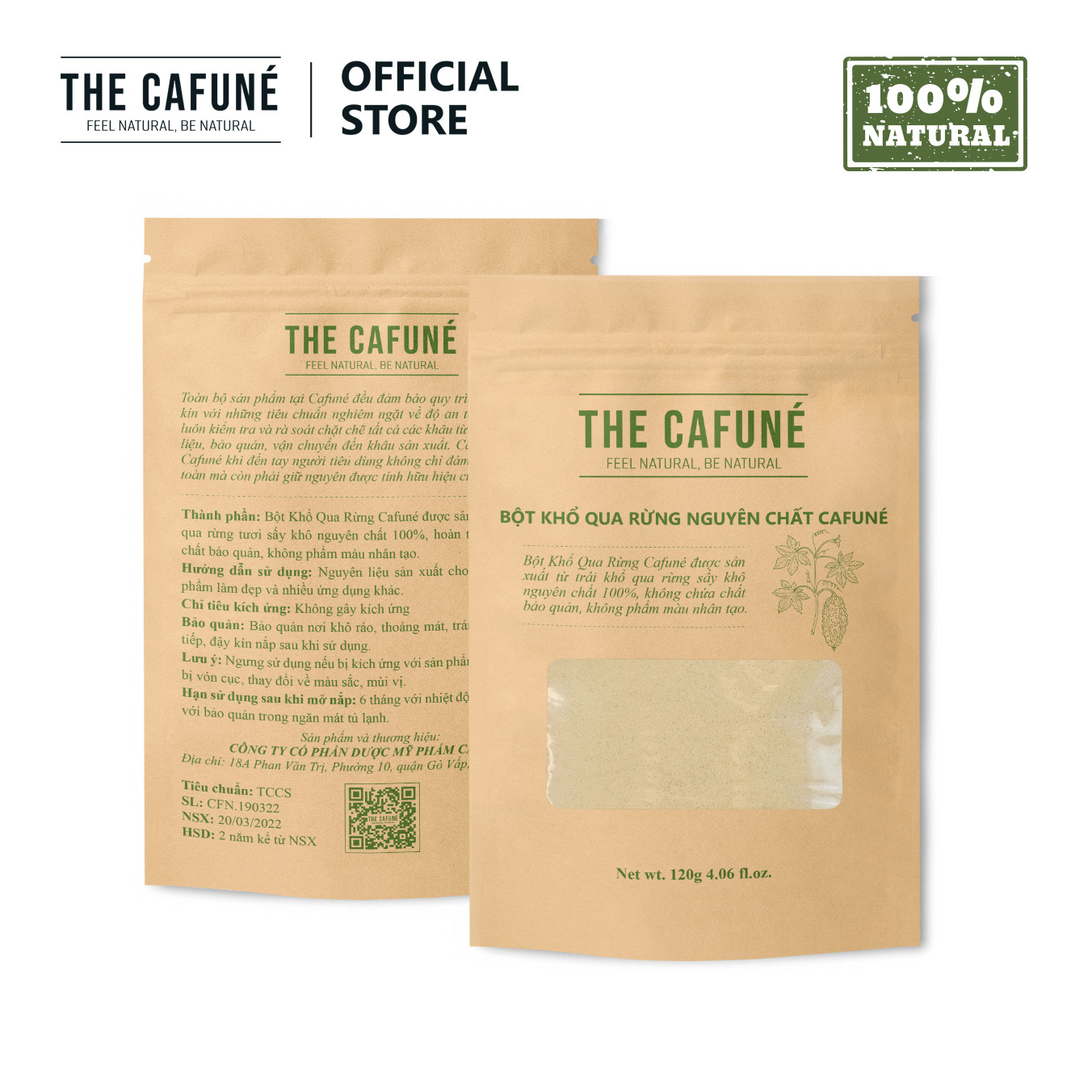 Bột khổ qua rừng Cafuné - nguyên chất 100% (60 Gram)