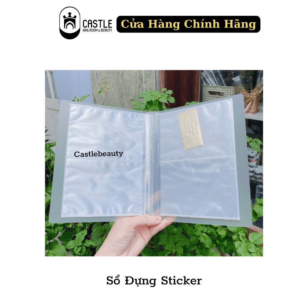 Sổ Đựng Sticker Dán Móng, Phụ kiện sổ sicker , sổ đựng sticker trong suốt