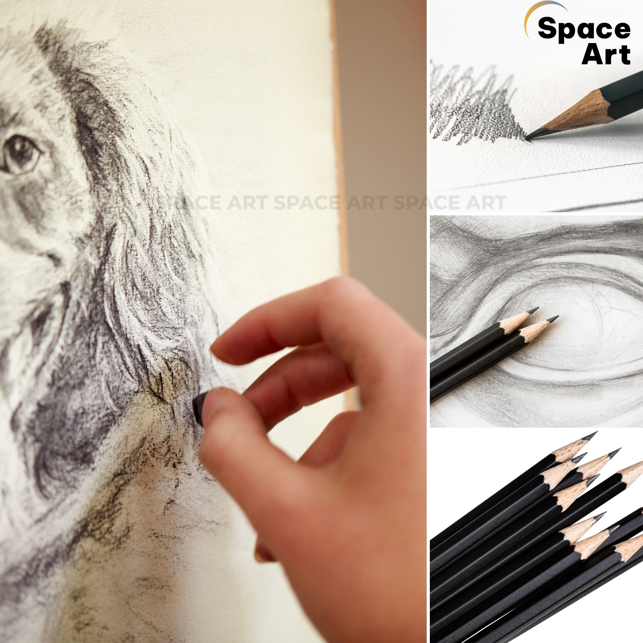 [Space Art Store][Chính hãng]Bút chì đen mỹ thuật drawing RENAISSANCE Thái Lan HB-6B