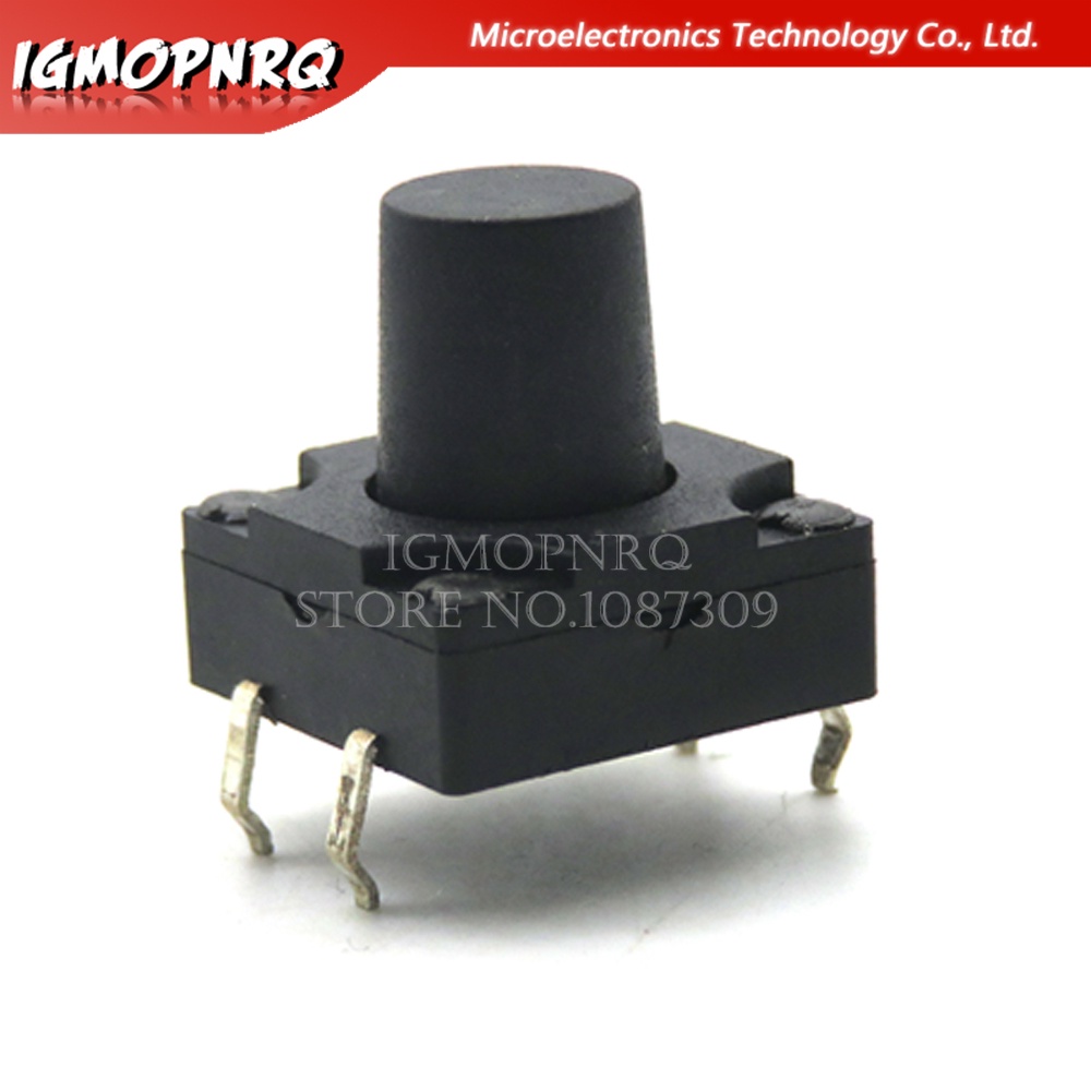 10 cái 12x12 PCB xúc giác nút bấm nhỏ chuyển SMD nhúng 4pin công tắc kích hoạt siêu nhỏ 12*12*4.3/5/6/7/8mm 6x6*4.3mm 6mm 7mm 8mm không thấm nước mạch tích hợp