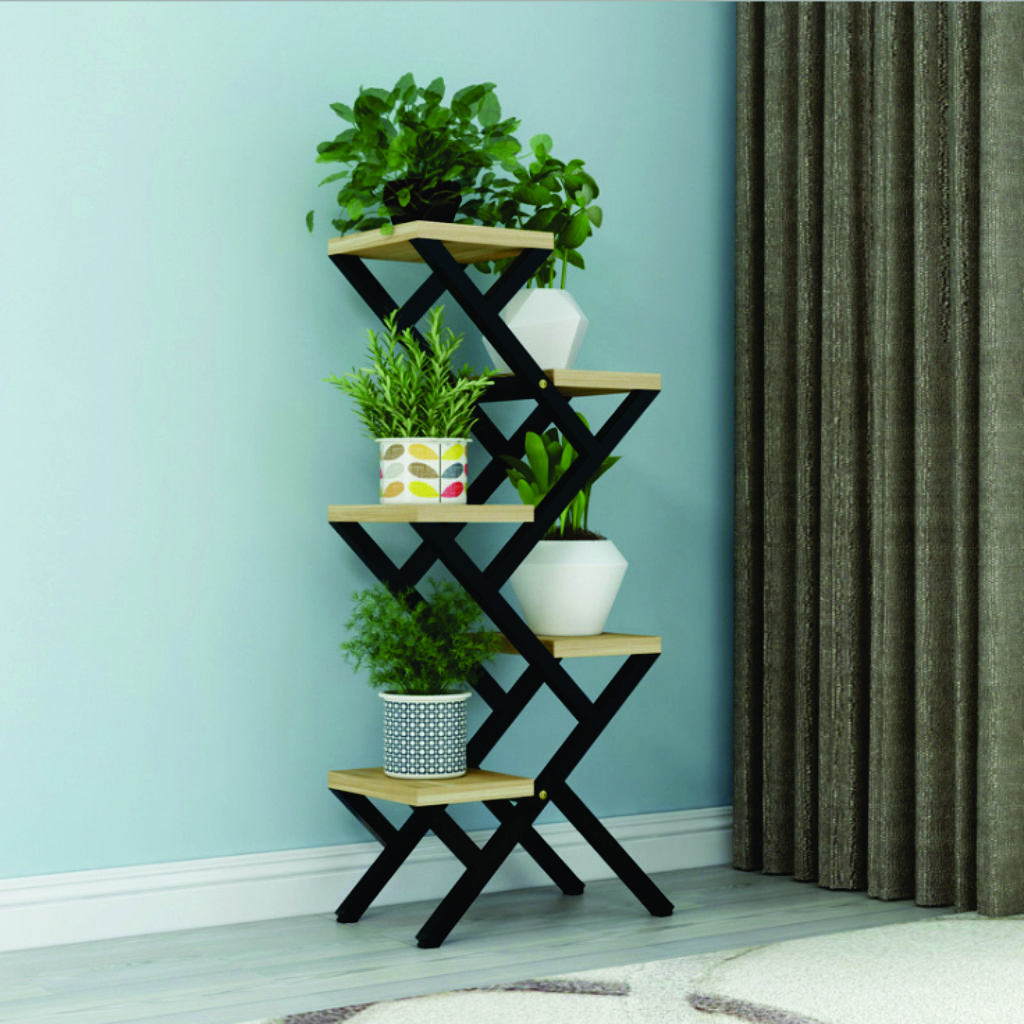 Kệ để cây cảnh, kệ hoa, kệ trưng bày khung sắt kệ gỗ
