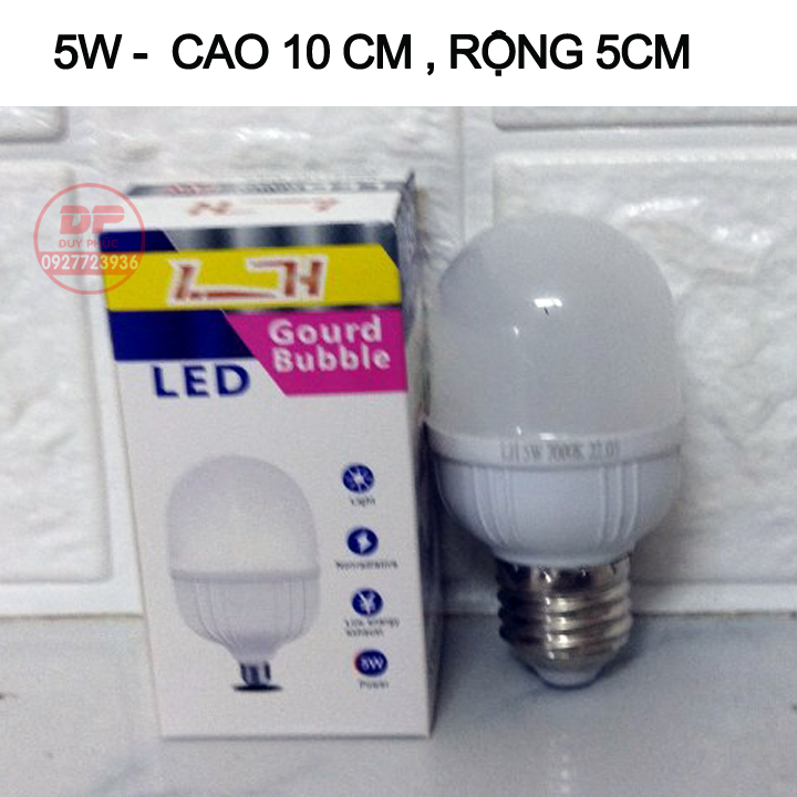 Bóng đèn led trụ LH siêu sáng tiết kiệm điện 5W  - loại tốt - bảo hành 1 năm đổi mới