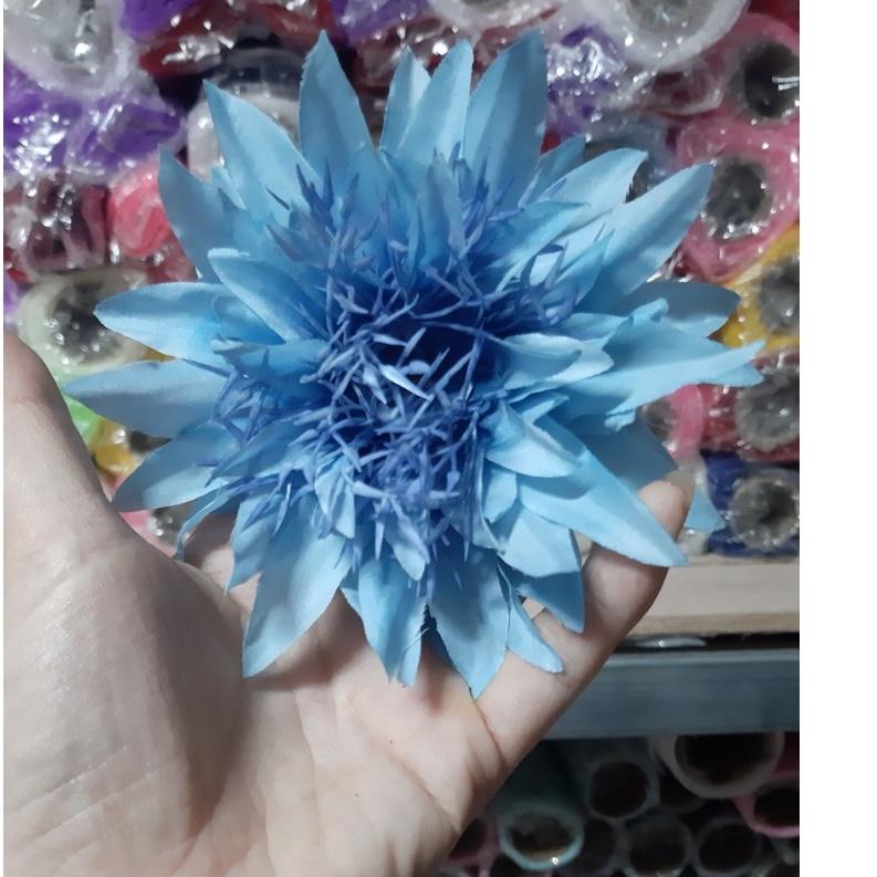 (11cm-hoa lụa) Đầu bông cúc pha lê trang trí kích thước 11cm