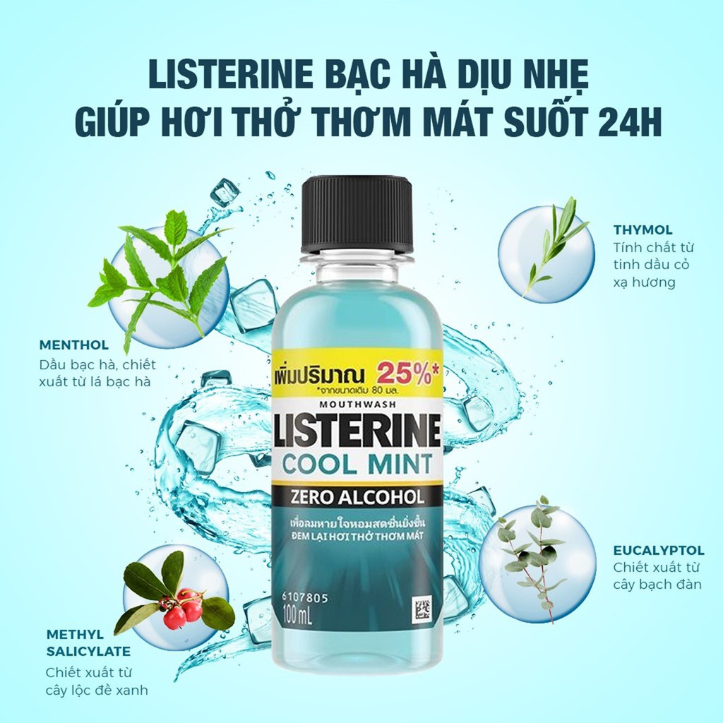 Nước súc miệng Listerine Cool Mint 100ml