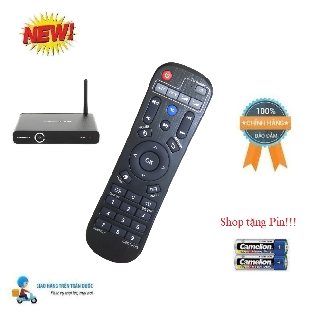 Remote điều khiển đầu thu himedia các dòng q5, q30,a5, q10... hàng mới chính hãng tặng kèm pin