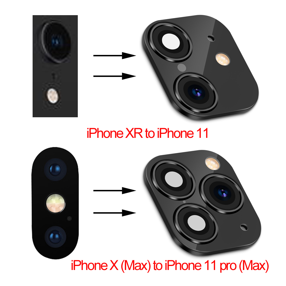 Fake Camera Lens Sticker For iPhone Phone Screen Protector for X / XS Max Change to iPhone 11 pro Max. 