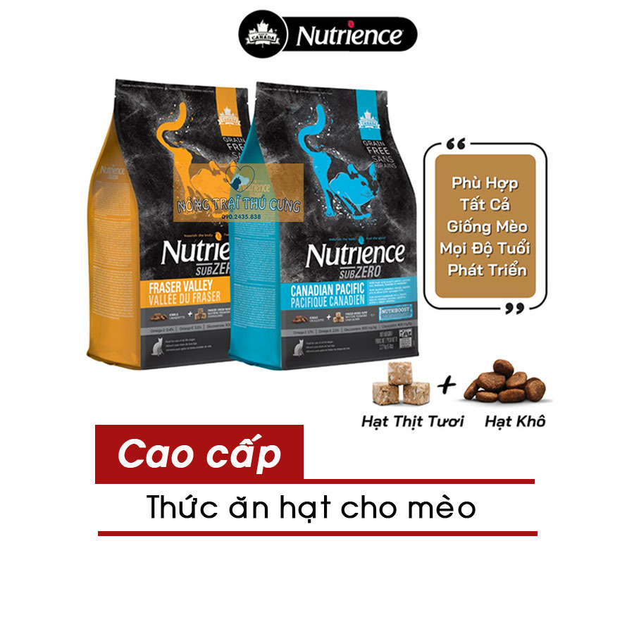 [Chiết 500G] Hạt NUTRIENCE SUBZERO (GRAIN FREE) Cho Mèo Mọi Lứa Tuổi - [Nông Trại Thú Cưng]