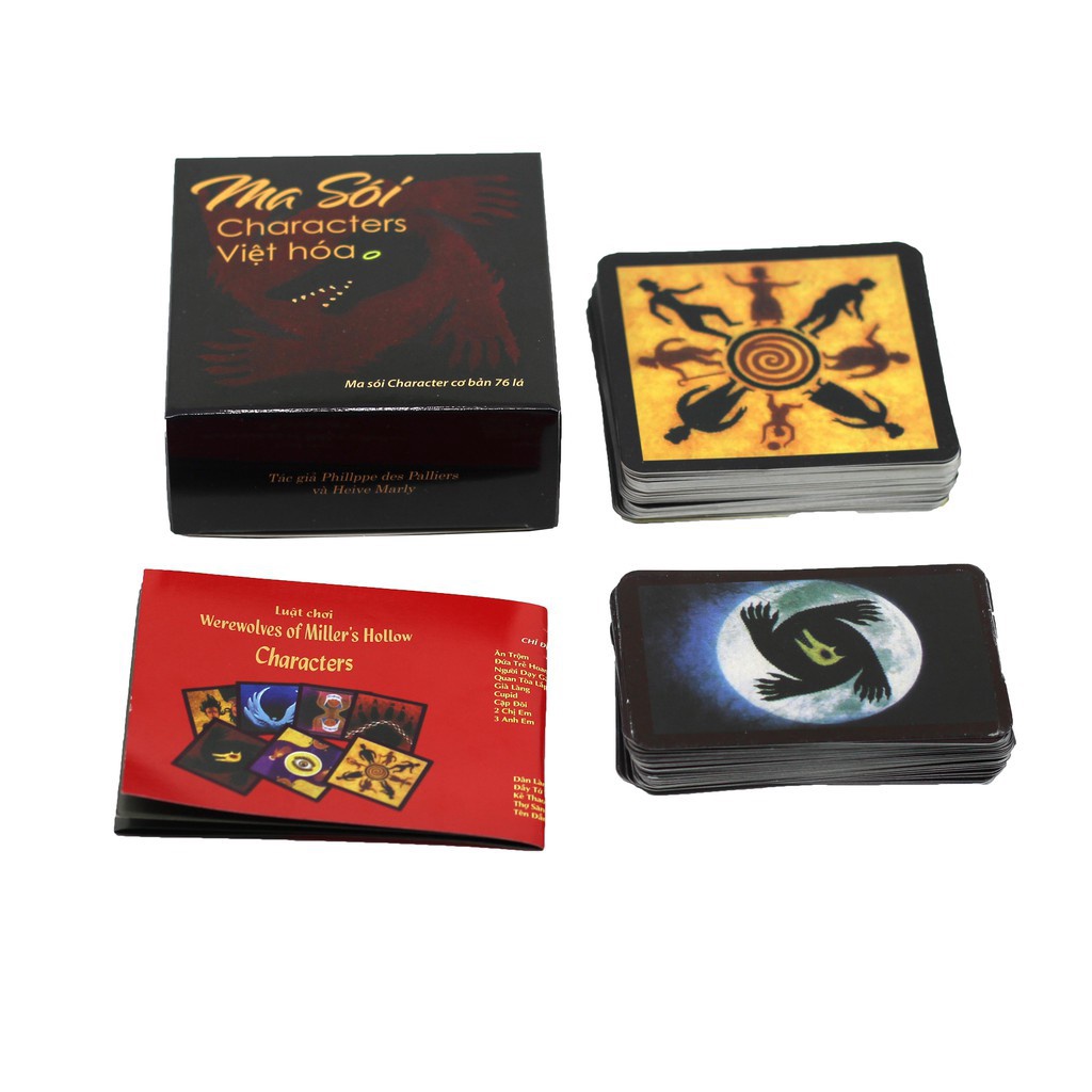 Thẻ bài Ma sói Character Việt Hóa Boardgame Hấp Dẫn