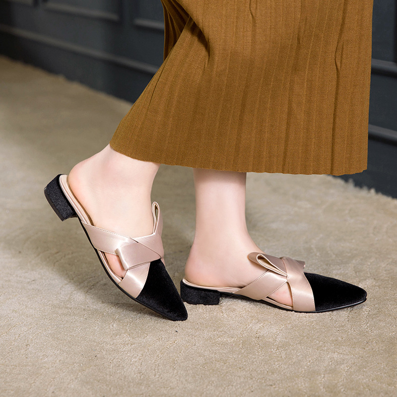[Hcm]Women's Mixed-Color Closed-Toe Sandals - 1P Sole