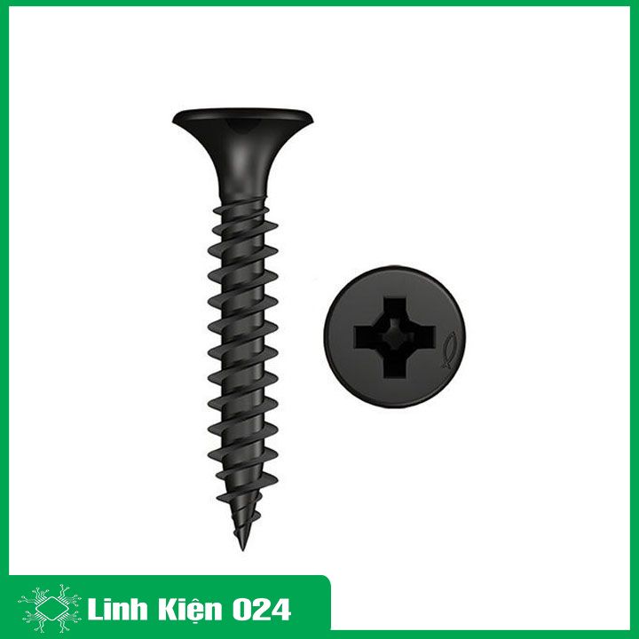 Vít gỗ đen, vít thạch cao màu đen (túi 100g) chiều dài 1.5cm/2cm/2.5cm/3cm/4cm
