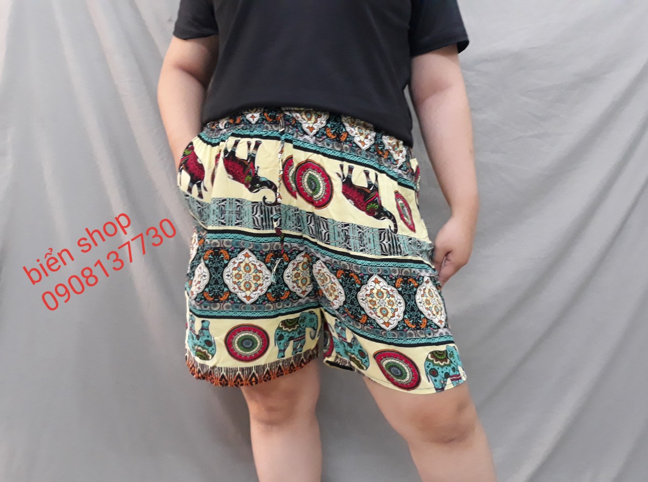 Quần đùi [51- 63 kg], quần đùi lanh vải mát, size 2