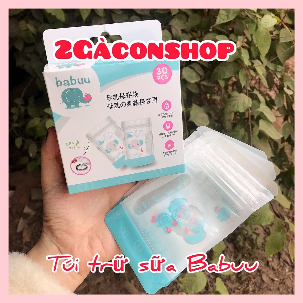 Túi trữ sữa mẹ 100ml,250ml hiệu Babuu Nhật