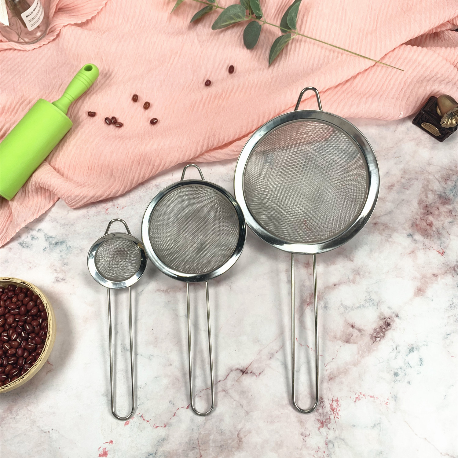 Rây lọc bột, cháo không gỉ cao cấp- dụng cụ lọc hạt chanh mini tiện lợi size 8cm