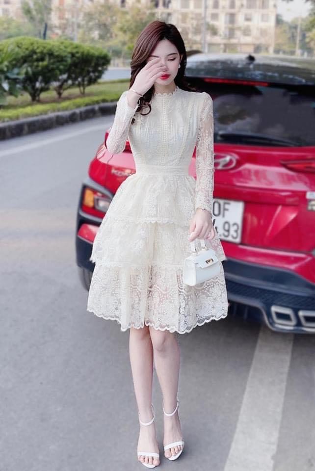 đầm ren công chúa xinh lung linh hàng thiết kế chuẩn size đẹp như hình ld22 (V10)