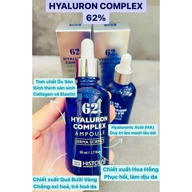 Serum Cấp Ẩm Histolab 62% Hyaluron Complex, VitaC 47% 50ml