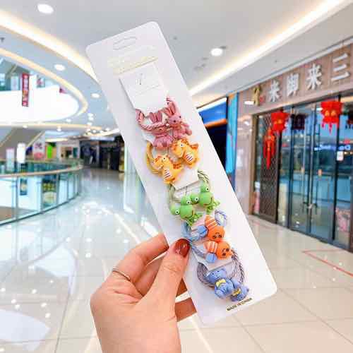 Set 10 Dây Buộc Tóc Cho Bé Gái Hoạt Hình