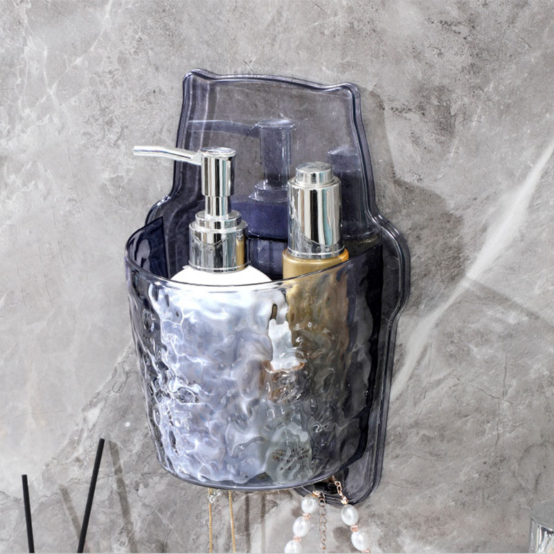Light luxury wall hanging storage box Free punching storage box special storage basket hanging basket bath basket storage rack simple