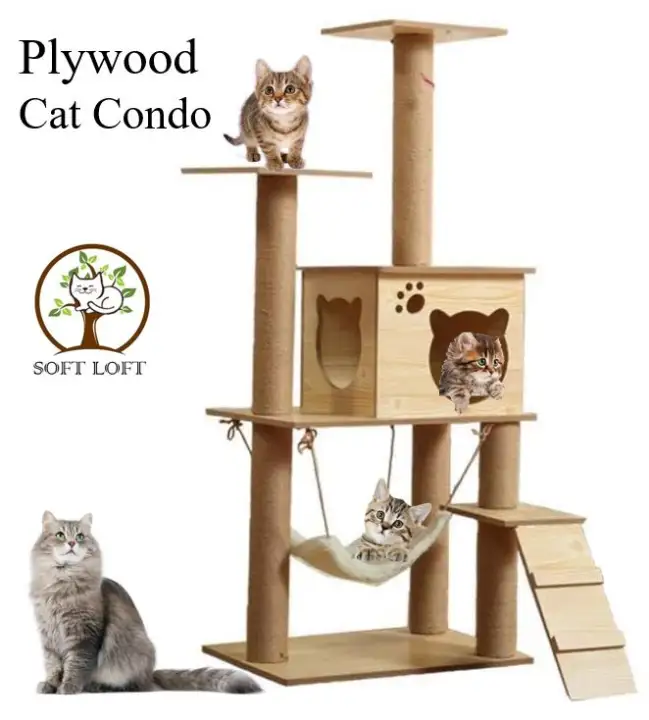 Cat Condo Cat Sisal Post Scratching Pole Cat House Pet Toys Cat Scratching Tree House For Cat Or Kitten Lazada Singapore