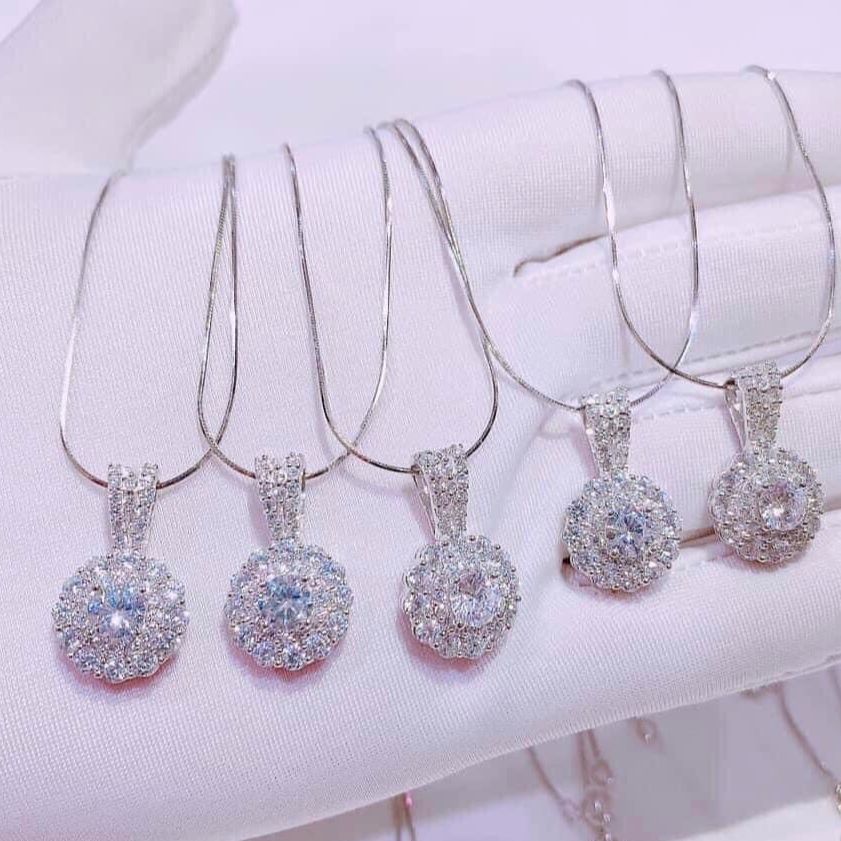 [HCM]Dây chuyền nữ dây chuyền nữ đẹp mạ vàng cao cấp, dây chuyền vàng non bạc Ý mạ bạch kim pha lê sáng lấp lánh rực rỡ thiết kế sang trọng đẳng cấp Trang sức  Miga DM084 - dùng đi tiệc cực kì sang chảnh