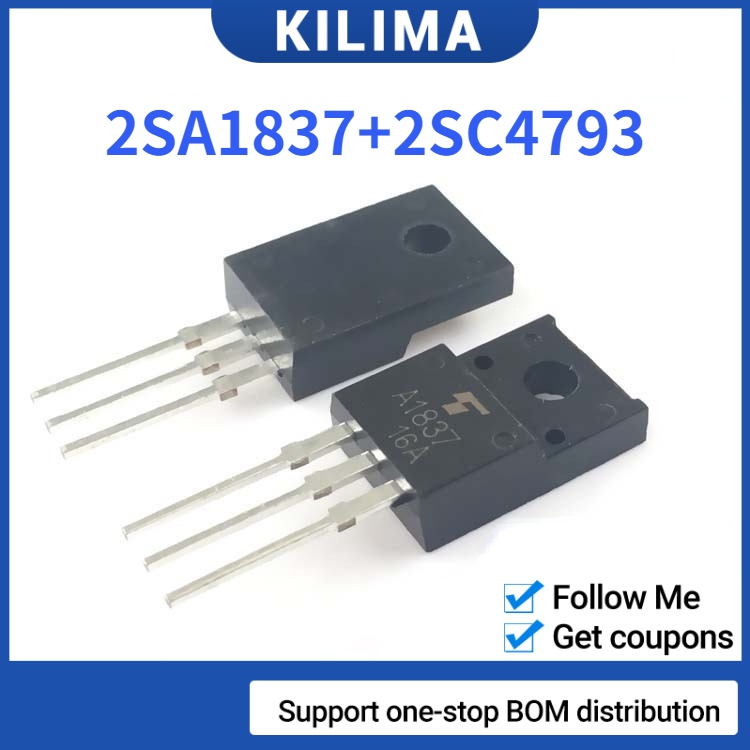 5pair original transistor 2sc4793 2sa1837 c4793 a1837 230v 1a to220f to220f