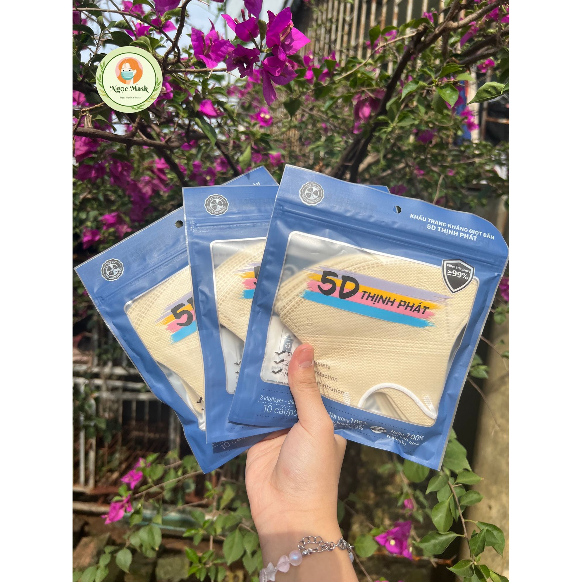 SET 100 CHIẾC KHẨU TRANG 5D THỊNH PHÁT